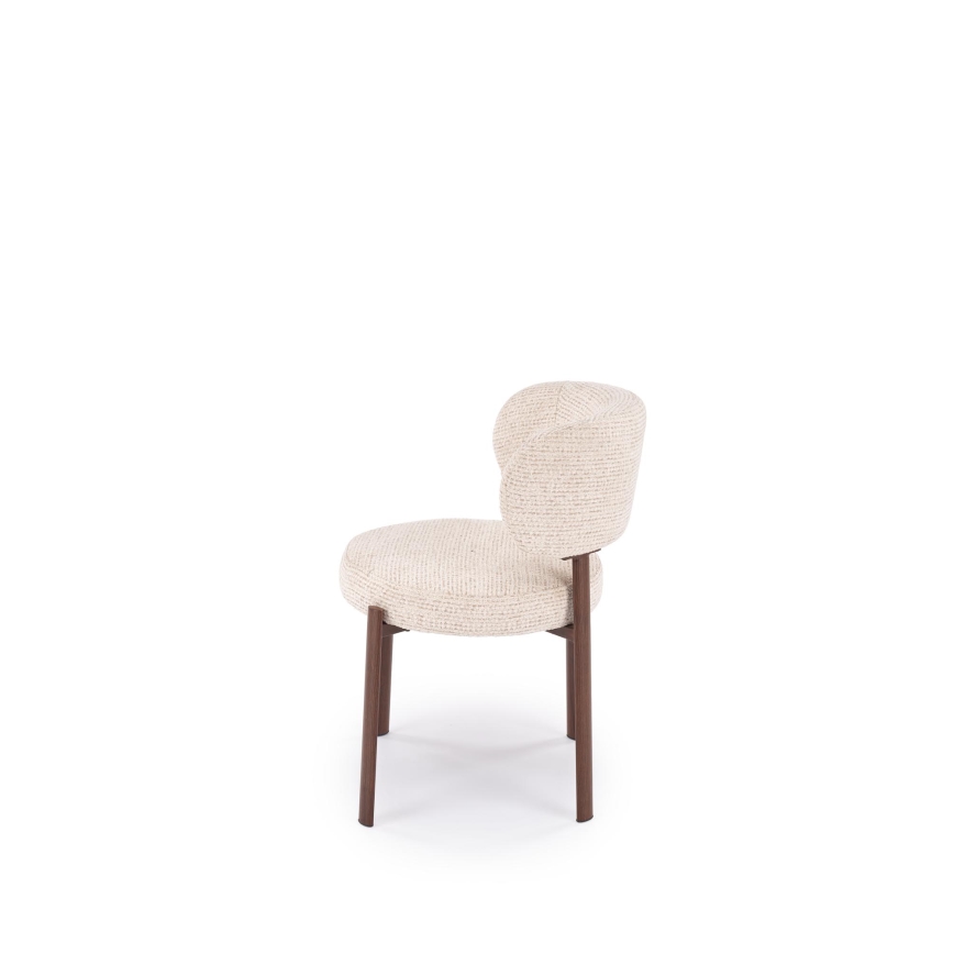 Eetkamerstoel SIDUS 1 stuk beige/notenhout