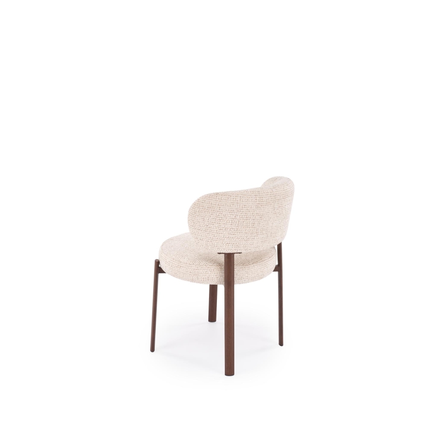 Eetkamerstoel SIDUS 1 stuk beige/notenhout