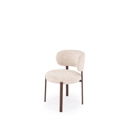 Eetkamerstoel SIDUS 1 stuk beige/notenhout