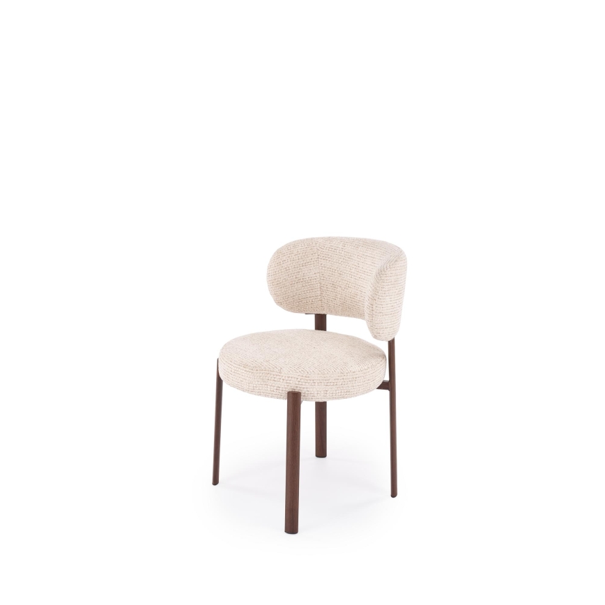 Eetkamerstoel SIDUS 1 stuk beige/notenhout