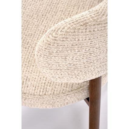 Eetkamerstoel SIDUS 1 stuk beige/notenhout