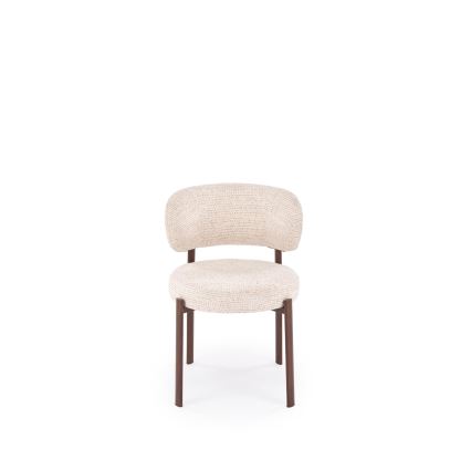 Eetkamerstoel SIDUS 1 stuk beige/notenhout