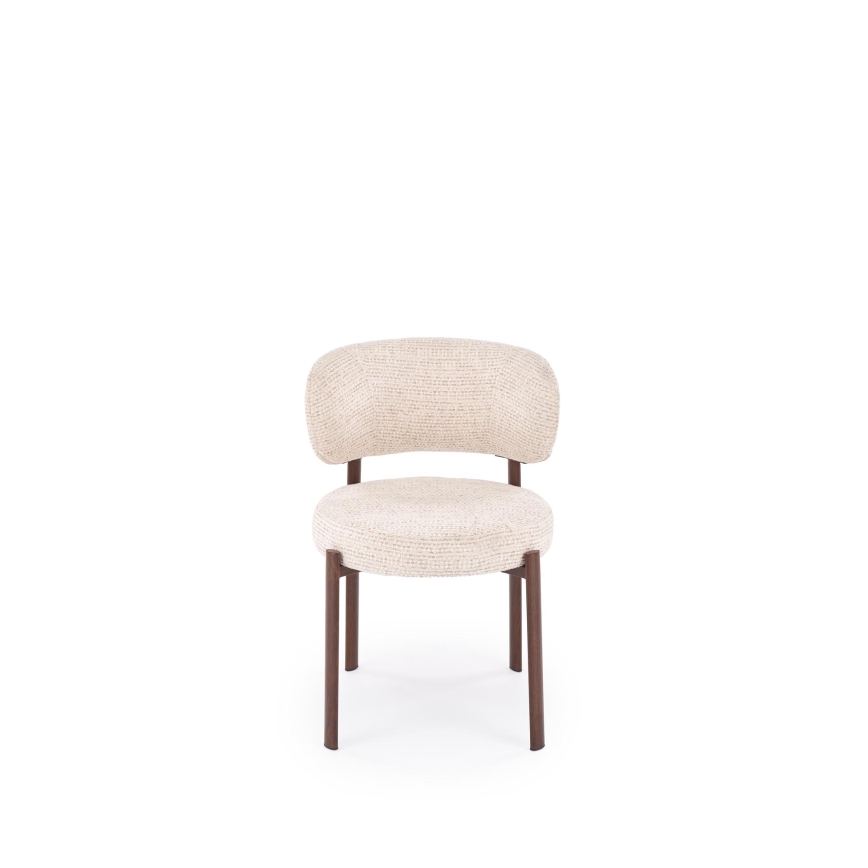 Eetkamerstoel SIDUS 1 stuk beige/notenhout