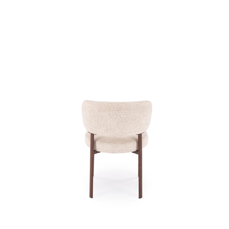 Eetkamerstoel SIDUS 1 stuk beige/notenhout
