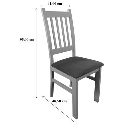 Eetkamerstoel SIMON beuk/donkergrijs