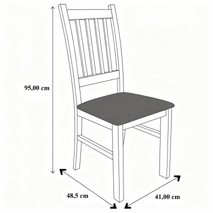 Eetkamerstoel SIMON beuk/oranje