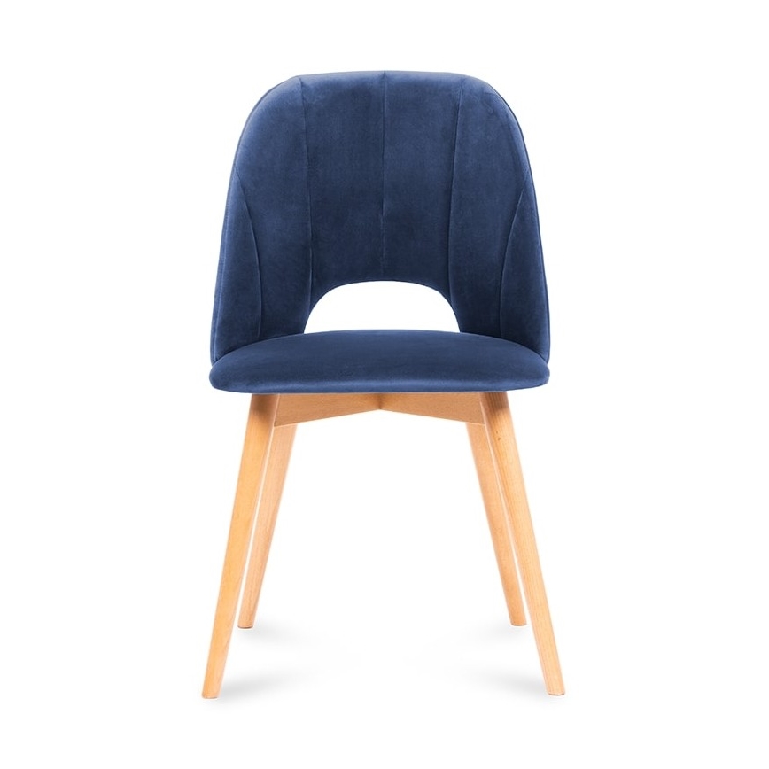 Eetkamerstoel TINO 86x48 cm donkerblauw/beuken
