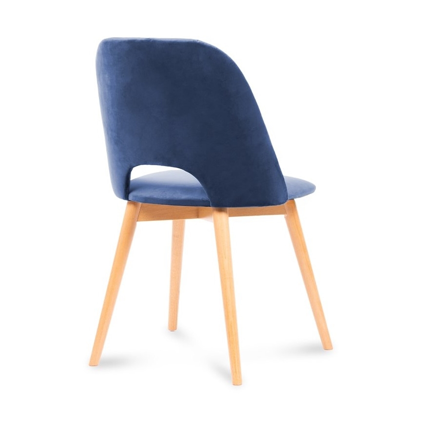 Eetkamerstoel TINO 86x48 cm donkerblauw/beuken