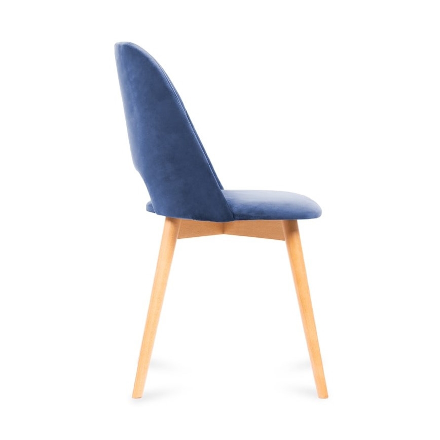 Eetkamerstoel TINO 86x48 cm donkerblauw/beuken