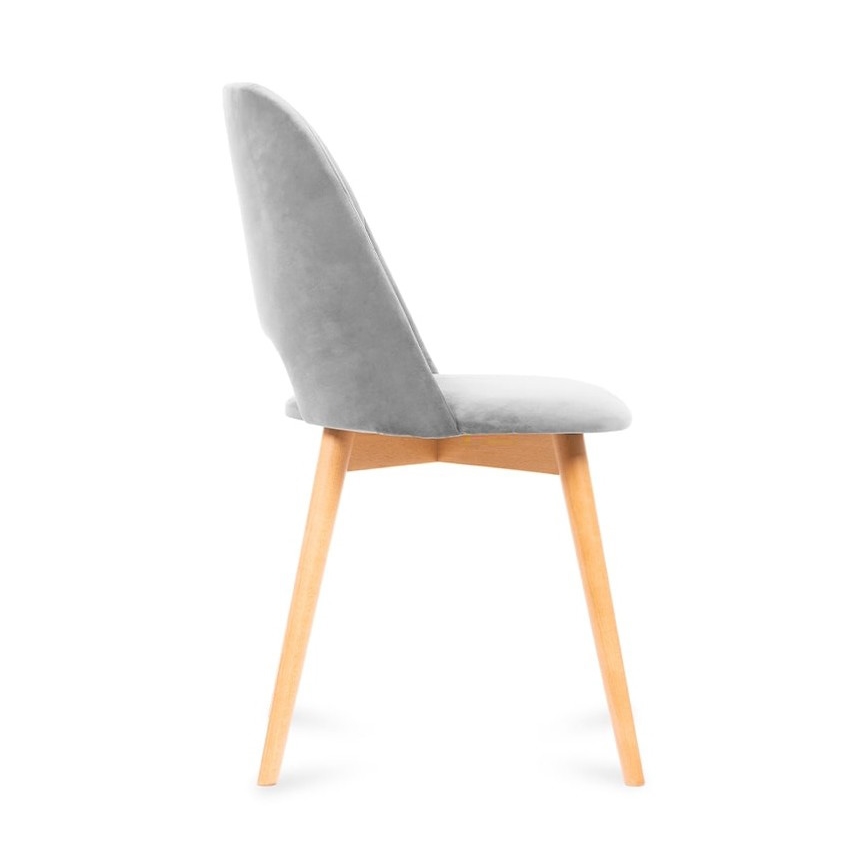 Eetkamerstoel TINO 86x48 cm grijs/beuken