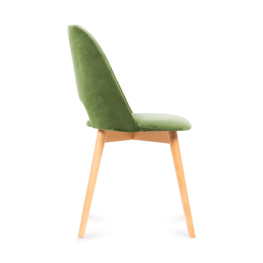 Eetkamerstoel TINO 86x48 cm licht groen/beuken