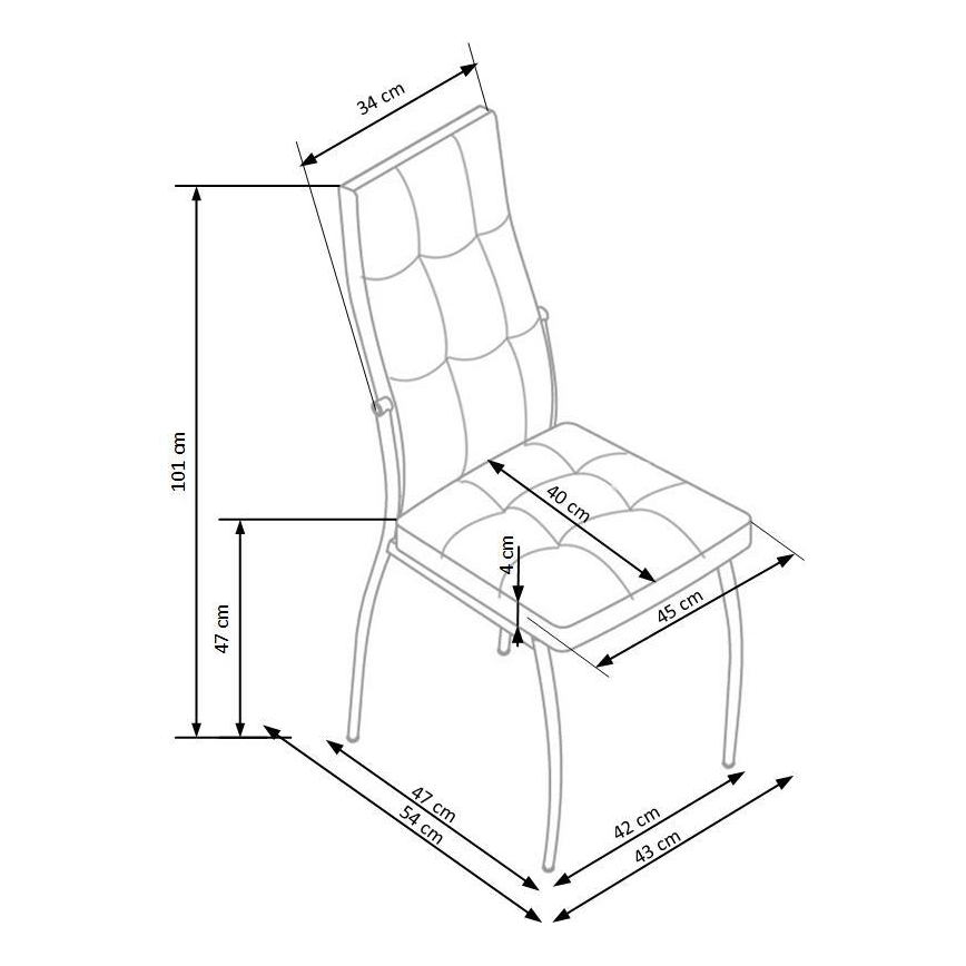 Eetkamerstoel WARMIS, 1 stuk, grijs