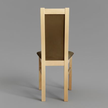 Eetkamerstoel ZOE beuken/donkerbruin