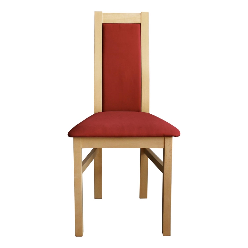 Eetkamerstoel ZOE beuken/rood