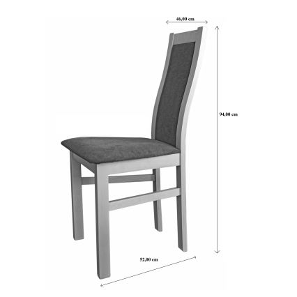 Eetkamerstoel ZOE eik/bruin