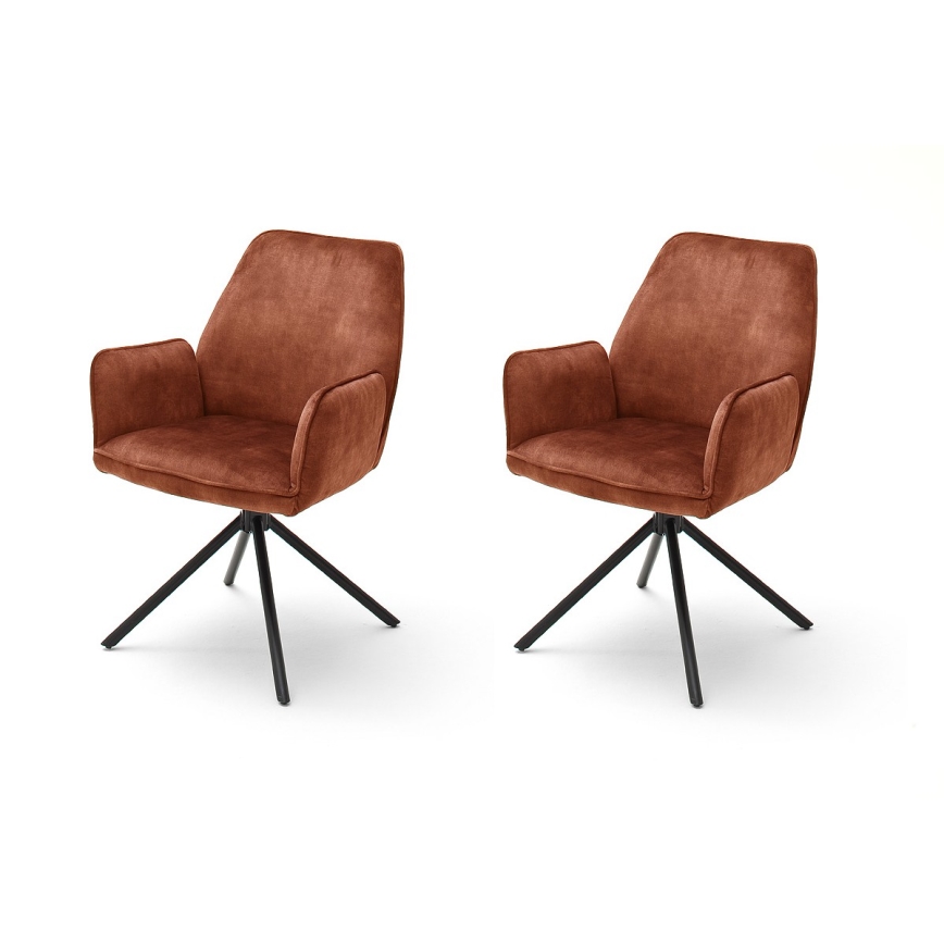 Eetkamerstoelen NEXORO, set van 2, rood