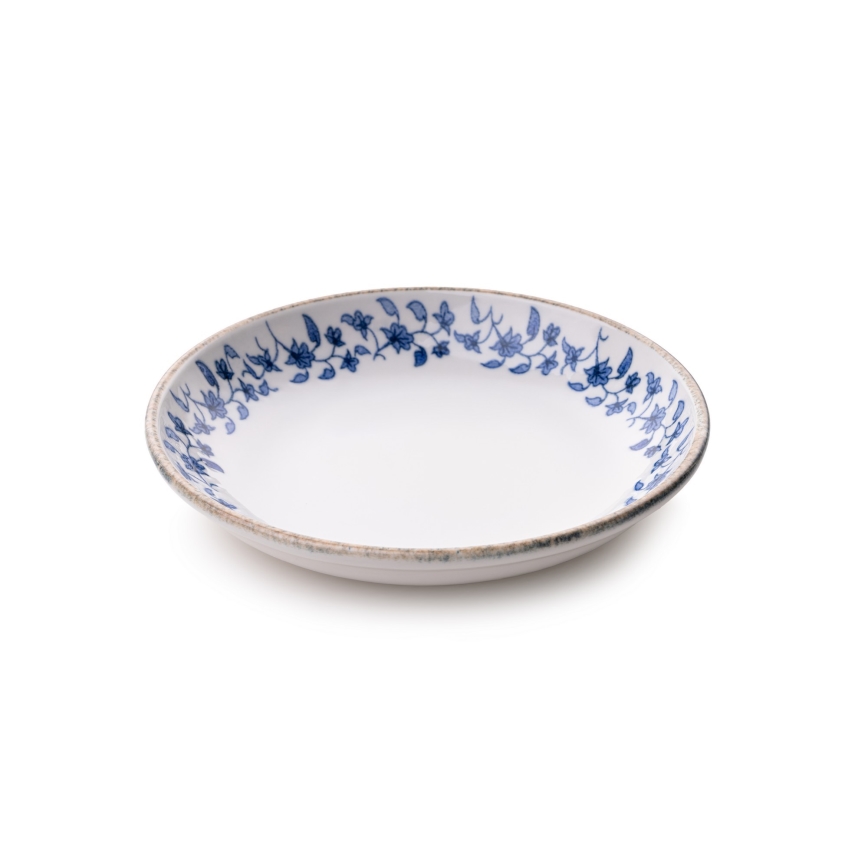 Eetservies 18 st wit/blauw/porselein