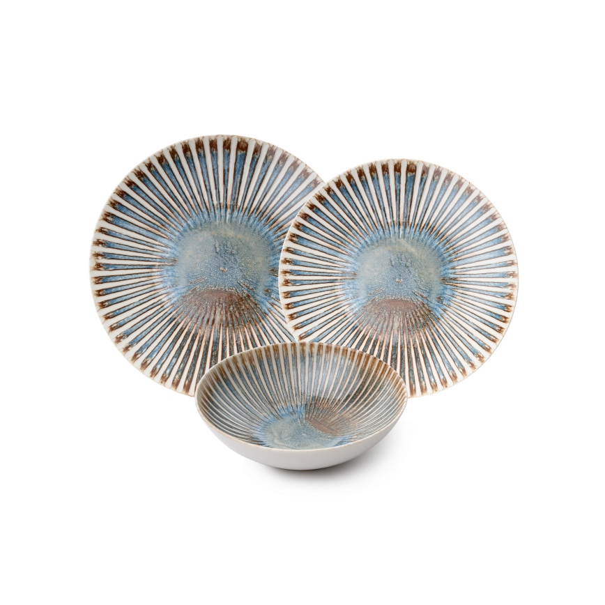 Eetservies 24-delig kleurrijk/porselein