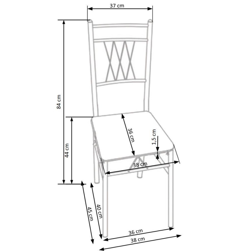 Eetset FAUST metaal/eiken sonoma