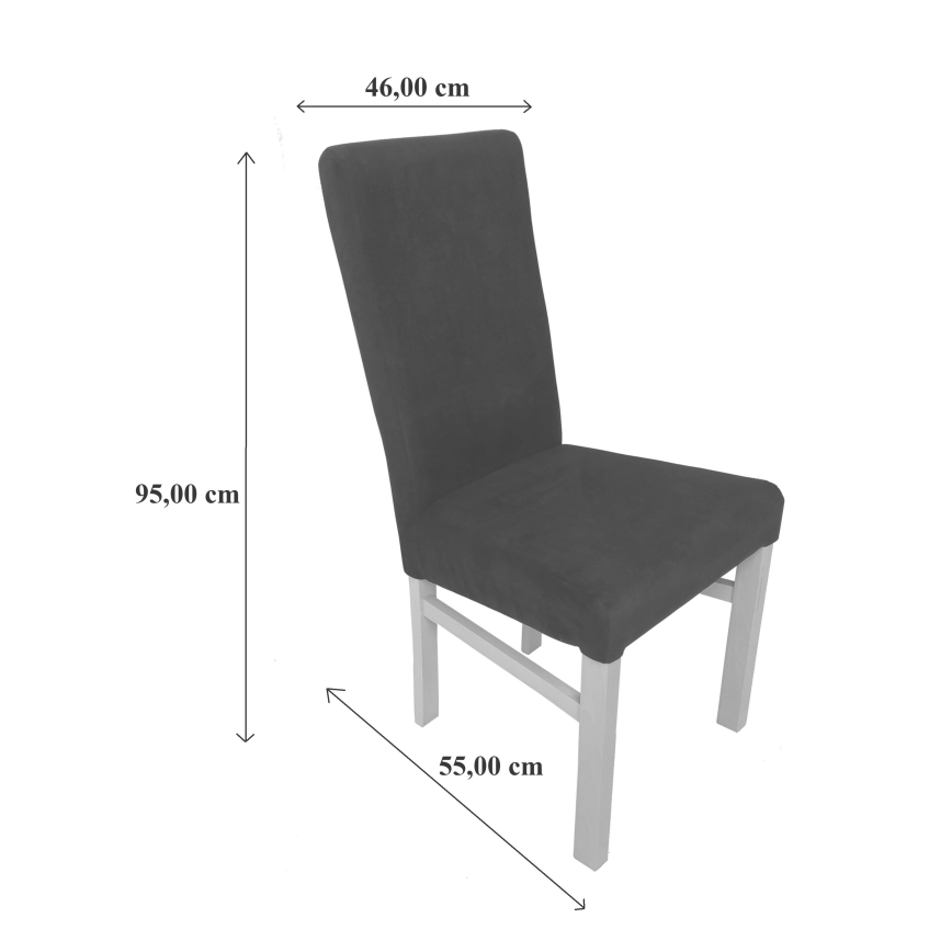 Eetkamerstoel ALISON grijs/wit