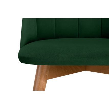 Eetkamerstoel BAKERI 86x48 cm donkergroen/licht eiken