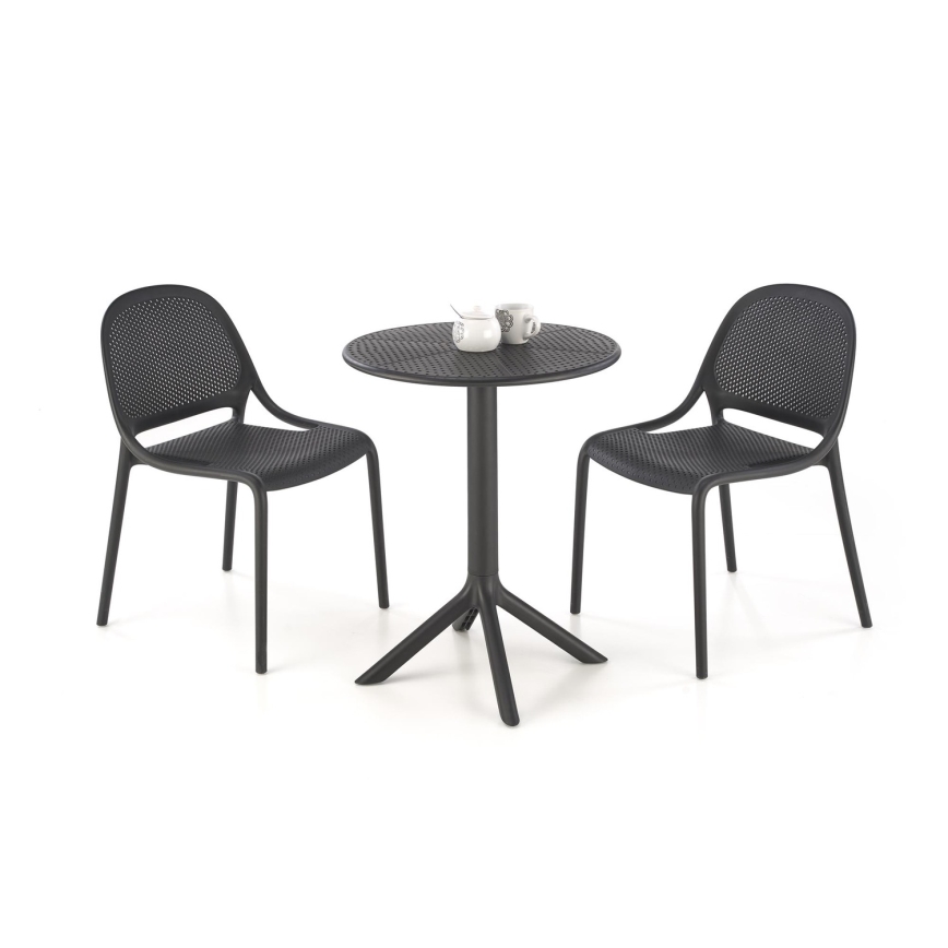 Eetstoel VERUS 1 stuk zwart