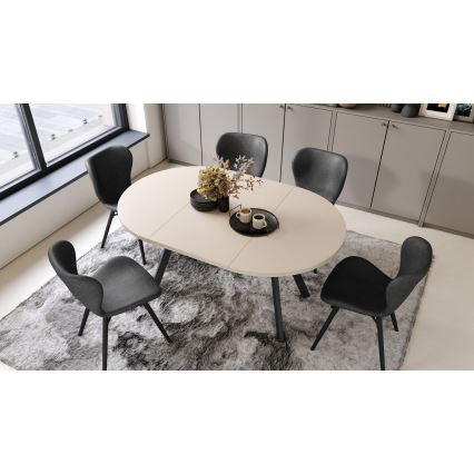Eettafel ARTUR beige/zwart