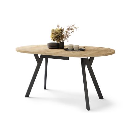 Eettafel ARTUR craft eik/zwart