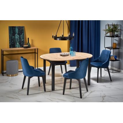 Eettafel CALMIO artisan eiken/zwart