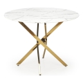 Eettafel ESTEN 100 cm wit/goud