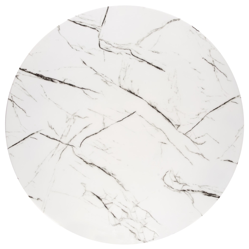 Eettafel ESTEN 100 cm wit/goud