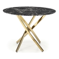 Eettafel ESTEN 100 cm, zwart/goud