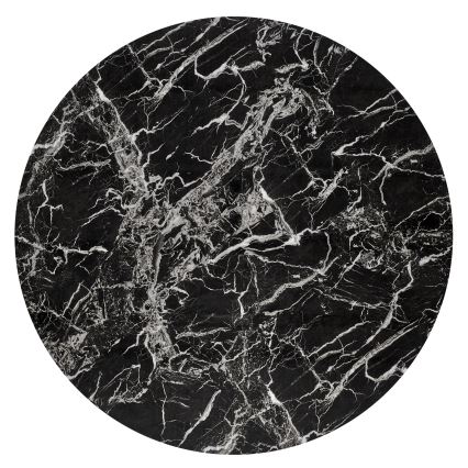 Eettafel ESTEN 100 cm, zwart/goud