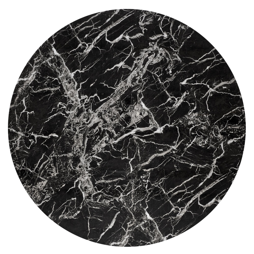 Eettafel ESTEN 100 cm, zwart/goud