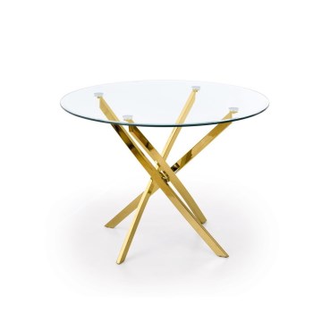 Eettafel ESTEN transparant/goudkleurig