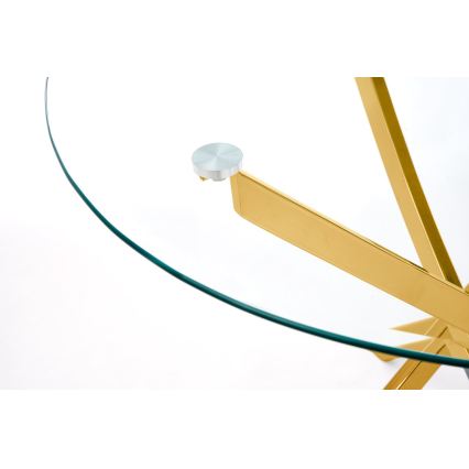 Eettafel ESTEN transparant/goudkleurig