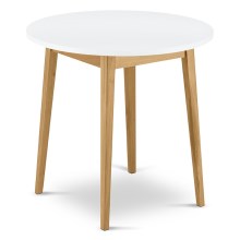 Eettafel FRISK 75x80 cm wit/eiken