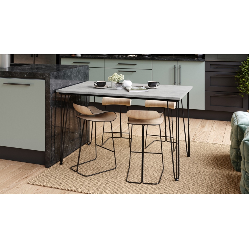 Eettafel HALIJA grijs