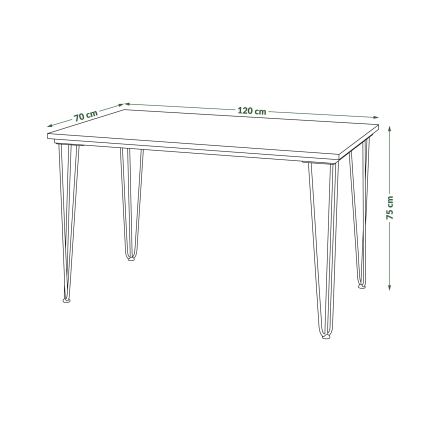 Eettafel HALIJA grijs