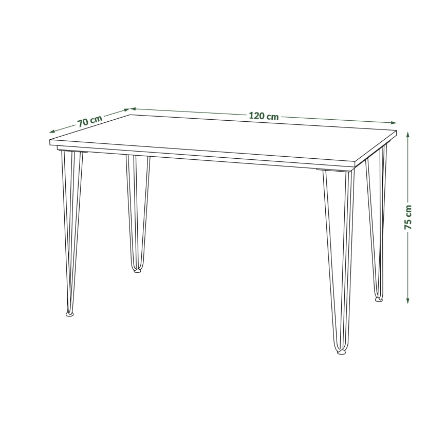 Eettafel HALIJA grijs