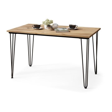 Eettafel HALIJA met eiken decor