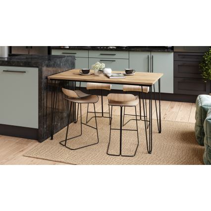 Eettafel HALIJA met eiken decor