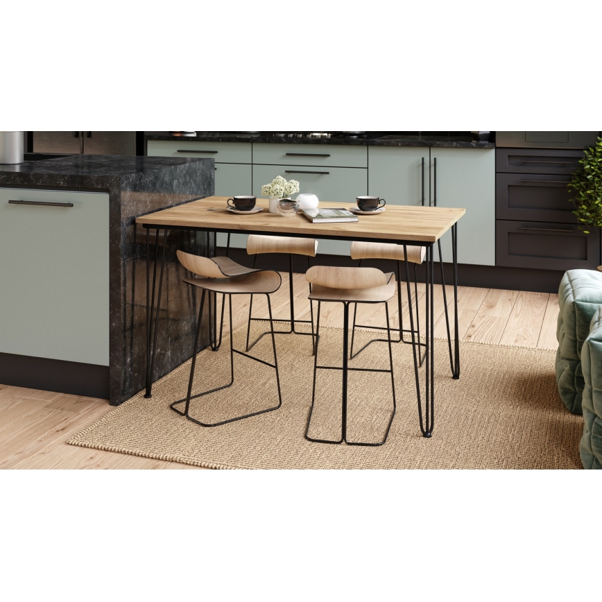 Eettafel HALIJA met eiken decor