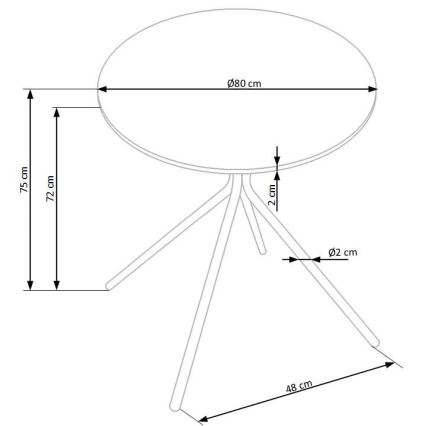 Eettafel HOMORA zwart