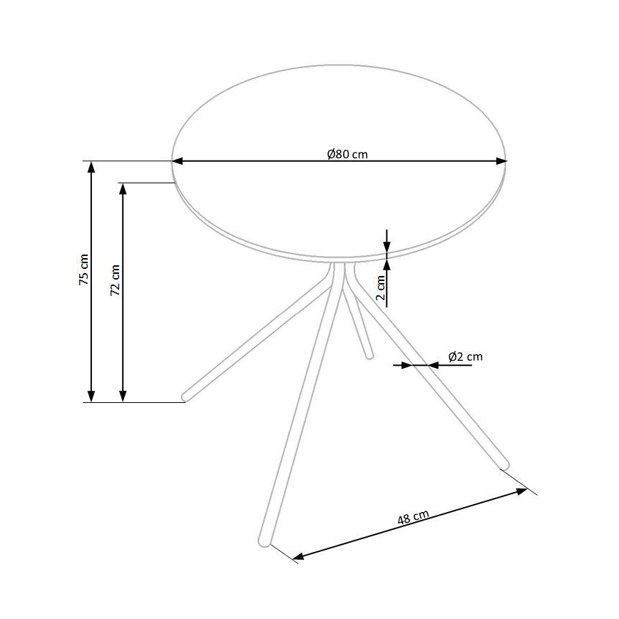 Eettafel HOMORA zwart