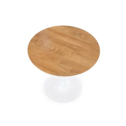 Eettafel LUGI Ø 80 cm bruin/wit