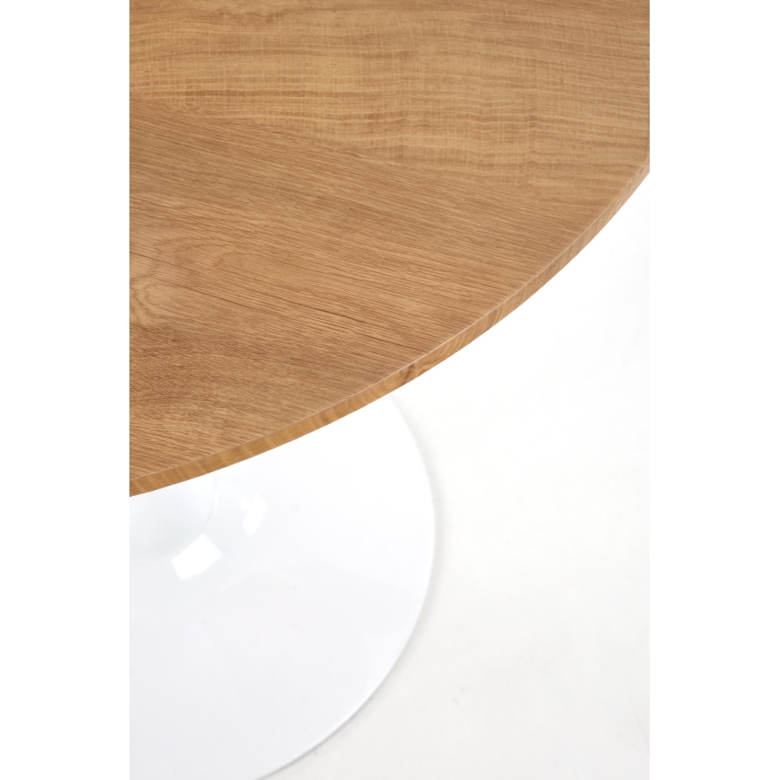 Eettafel LUGI Ø 80 cm bruin/wit