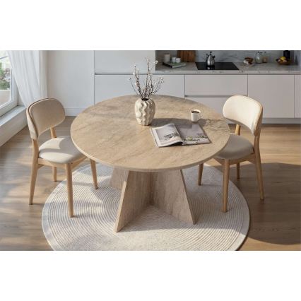 Eettafel MATIN Ø 120 cm beige