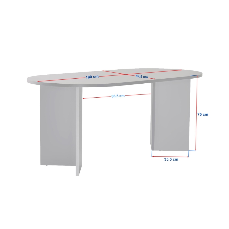 Eettafel NEL 180 x 90 cm beige