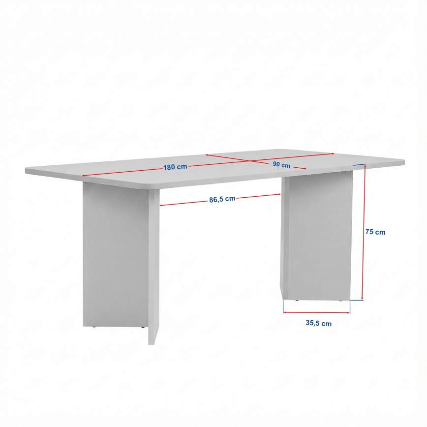 Eettafel NEL 180x90 cm beige
